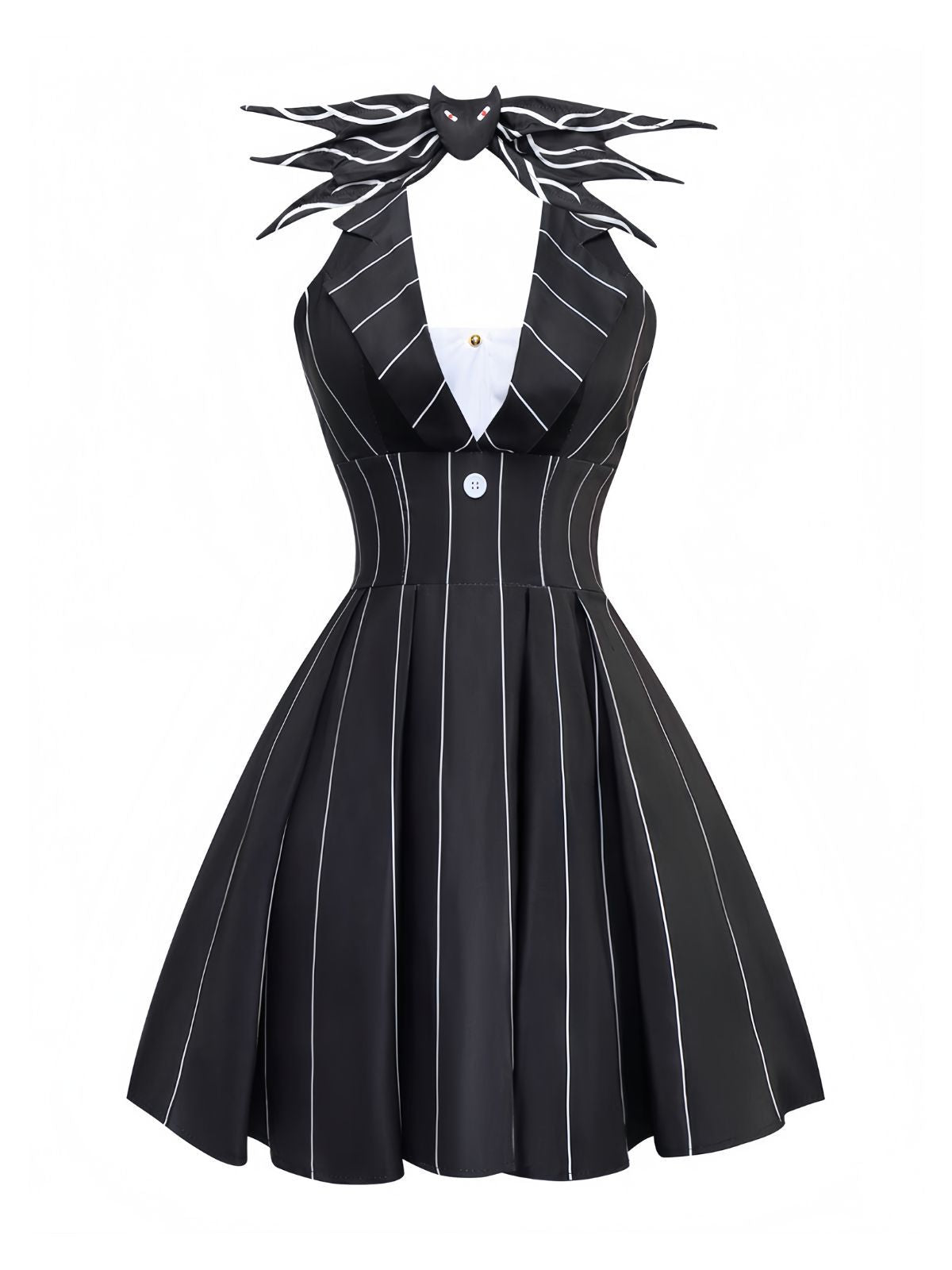Batwing Striped Dress 60s – Casual Wear, Halloween Costume