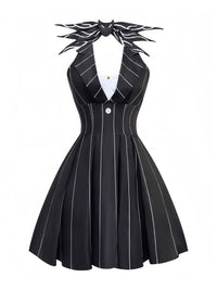 Batwing Striped Dress 60s – Casual Wear, Halloween Costume