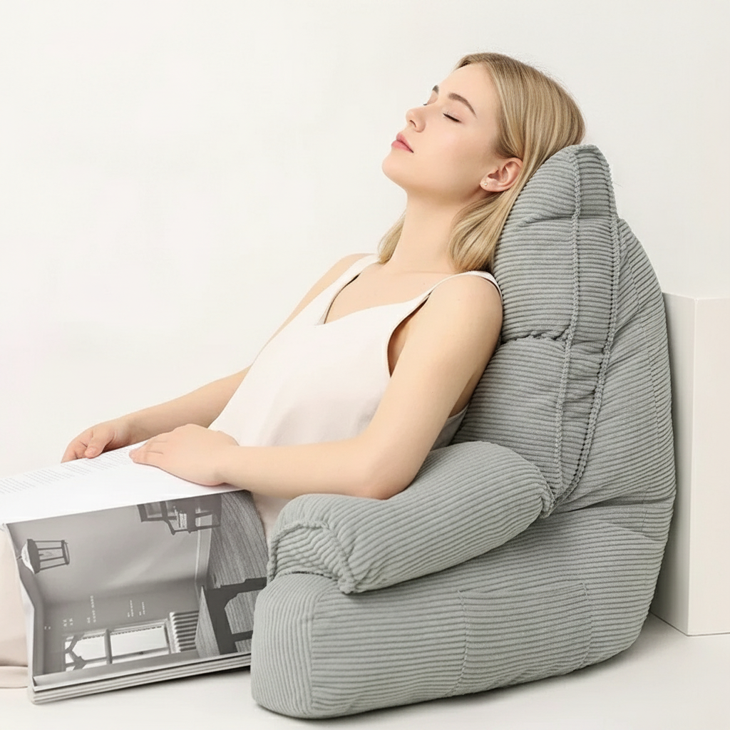 Bed Pillow with Memory Foam & Arm Support – Ideal for Reading, Gaming
