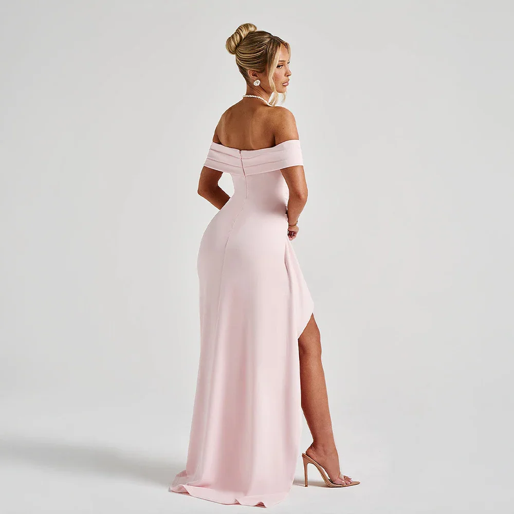 Black Off-Shoulder Long Dress Women UK – Wedding Guest Cocktail Evening Gown, Garden Party