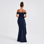 Black Off-Shoulder Long Dress Women UK – Wedding Guest Cocktail Evening Gown, Garden Party