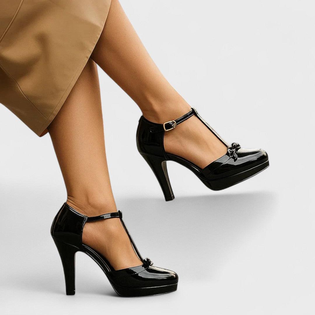Black Orthopedic Heels for Women UK – Smart Casual Evening Wear, Office & Brunch