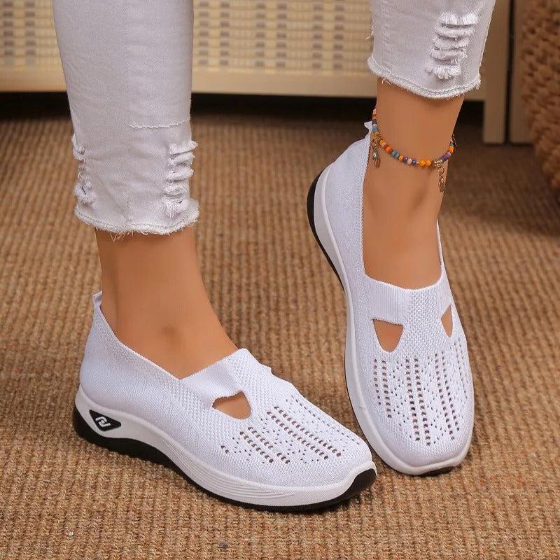 Black Orthopedic Slip-On Shoes for Women UK – Smart Casual Office Wear Evening