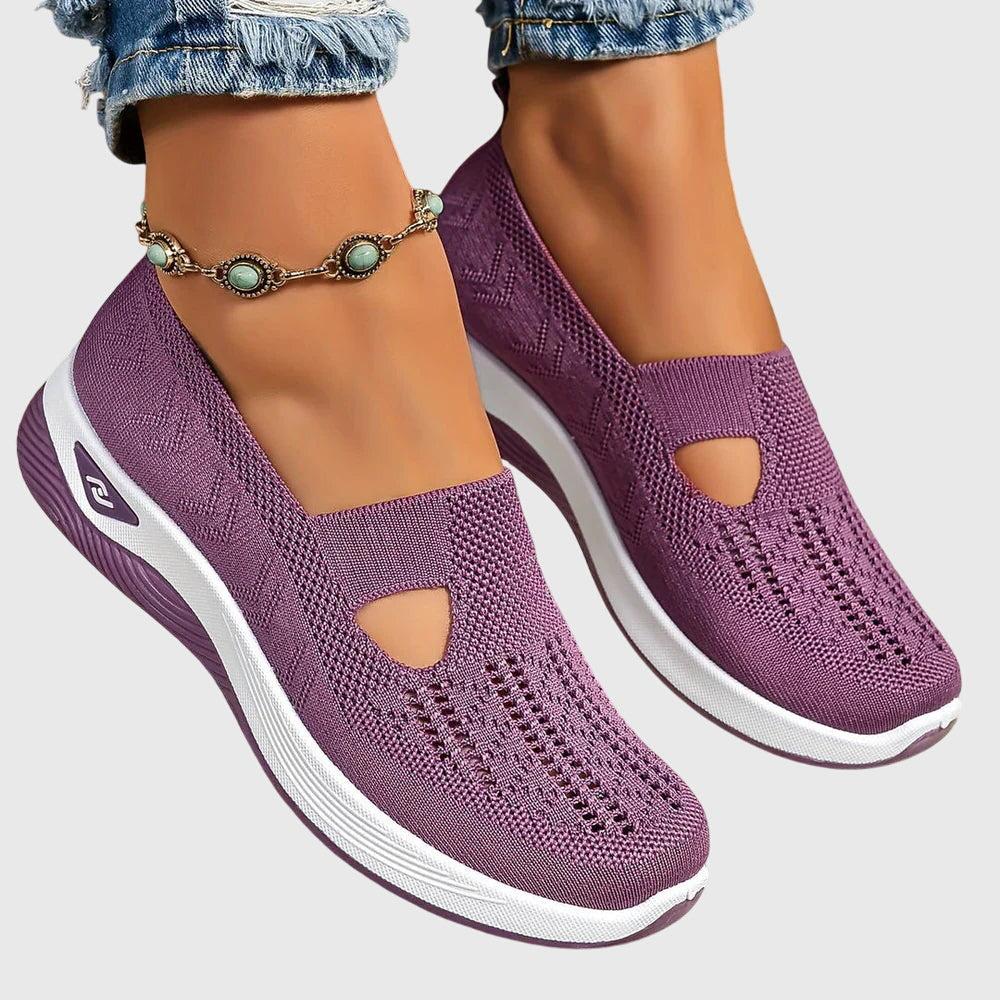 Black Orthopedic Slip-On Shoes for Women UK – Smart Casual Office Wear Evening
