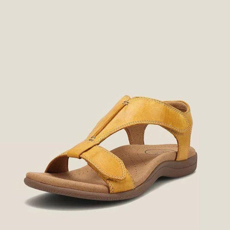 Black Orthopedic Vegan Leather Sandals Women UK – Smart Casual Holiday Wear Evening Footwear