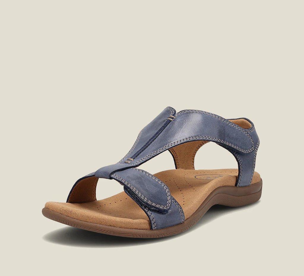 Black Orthopedic Vegan Leather Sandals Women UK – Smart Casual Holiday Wear Evening Footwear