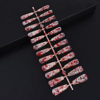 Bloody Splatter Nail Art Design – Halloween, Creative Nail Art