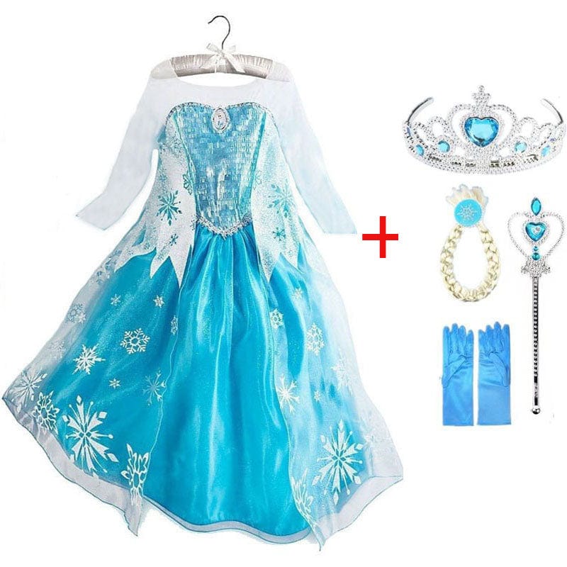 Blue Princess Dress with Accessories – Party, Role Play