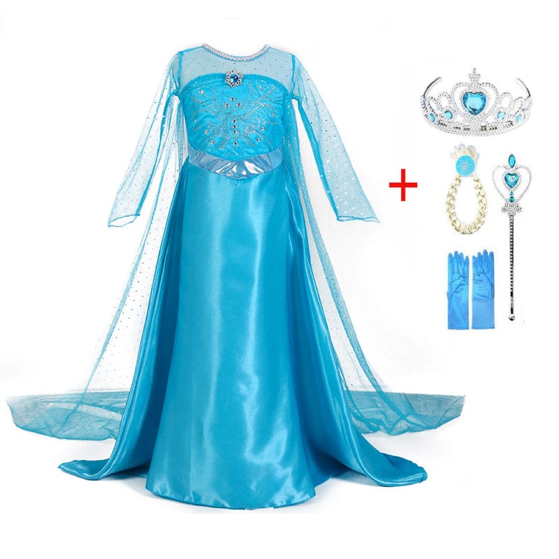 Blue Princess Dress with Accessories – Party, Role Play