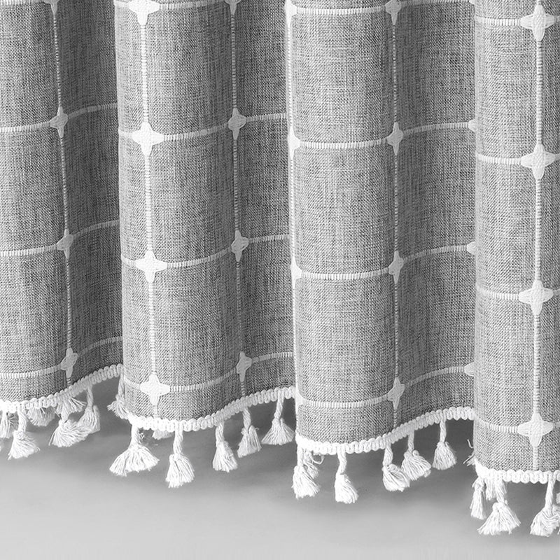 Bohemian Waterproof Linen Shower Curtain – Bathroom, Home Decor