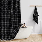 Bohemian Waterproof Linen Shower Curtain – Bathroom, Home Decor