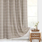 Bohemian Waterproof Linen Shower Curtain – Bathroom, Home Decor