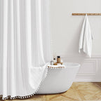 Bohemian Waterproof Linen Shower Curtain – Bathroom, Home Decor