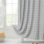 Bohemian Waterproof Linen Shower Curtain – Bathroom, Home Decor