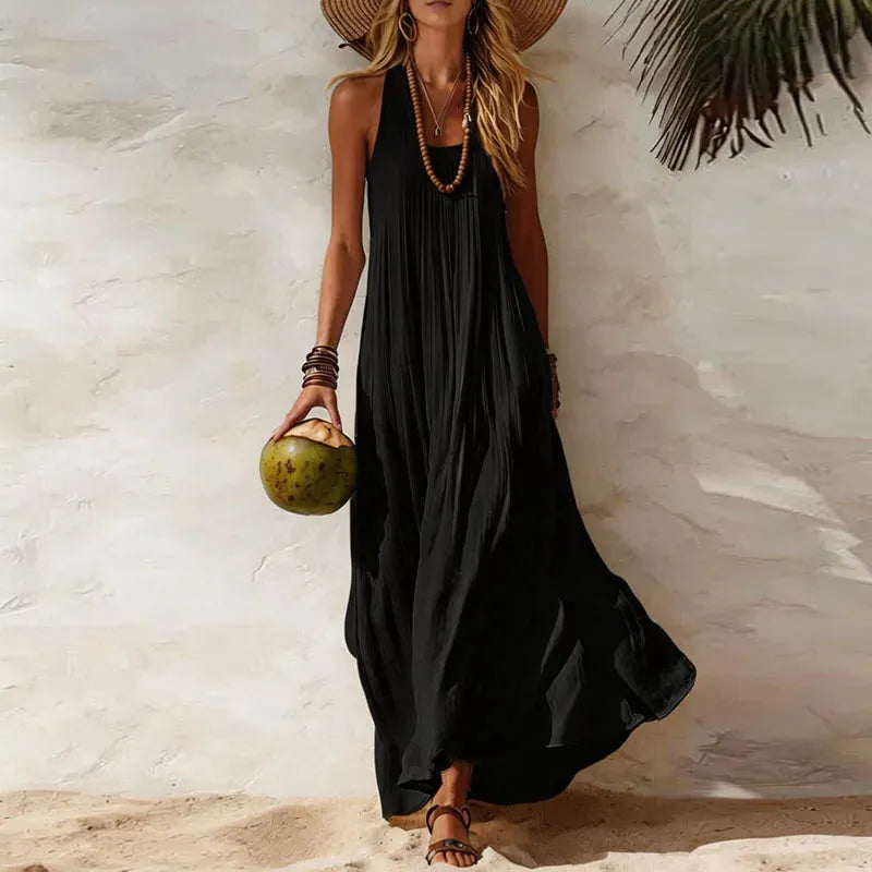 Boho Maxi Dress for Women | Flowy Summer Beach Dress in Lightweight Fabric
