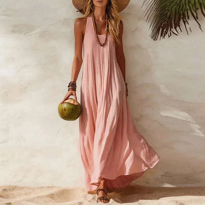 Boho Maxi Dress for Women | Flowy Summer Beach Dress in Lightweight Fabric