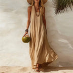 Boho Maxi Dress for Women | Flowy Summer Beach Dress in Lightweight Fabric