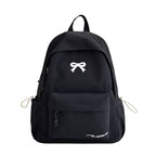 Bow-Embossed Casual School Backpack – Stylish, Everyday Use