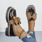 Retro Bowknot Thick Soled Shoes for Women UK – Smart Casual & Holiday Wear