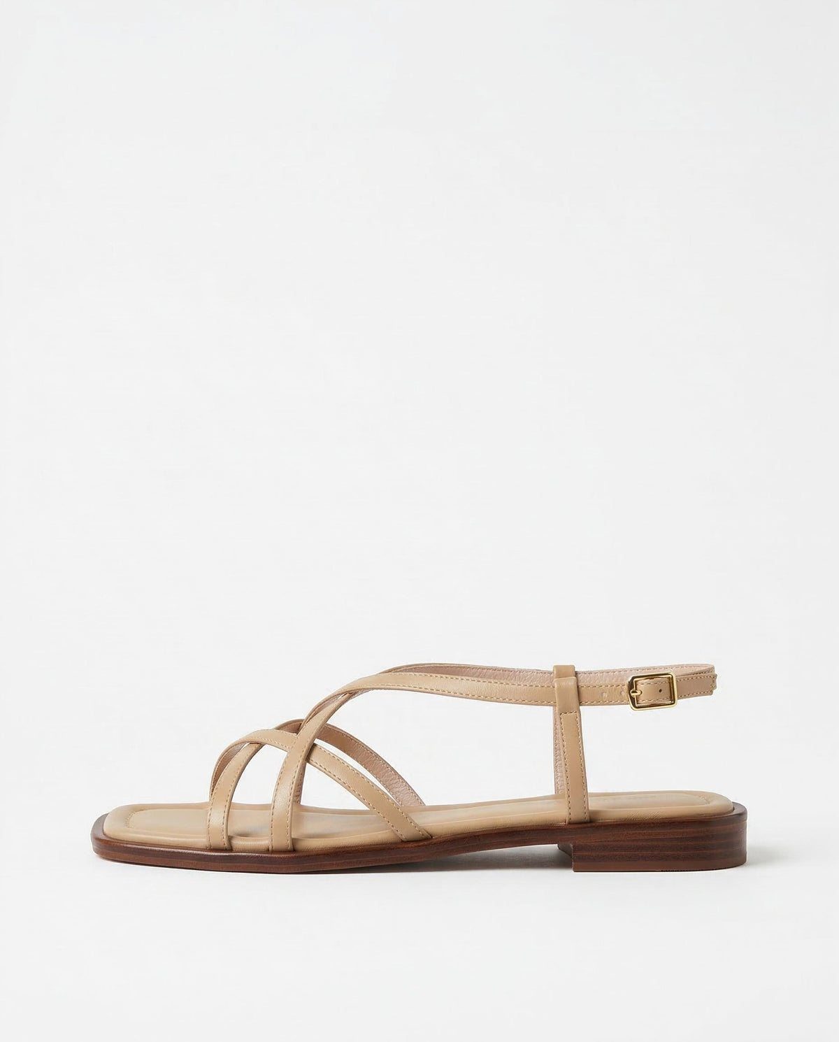 Brown Italian Leather Strap Sandals Women UK – Smart Casual Holiday Wear Evening Footwear