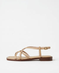 Brown Italian Leather Strap Sandals Women UK – Smart Casual Holiday Wear Evening Footwear