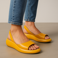 Brown Leather Women's Sandals UK – Smart Casual Holiday Wear, Evening Out