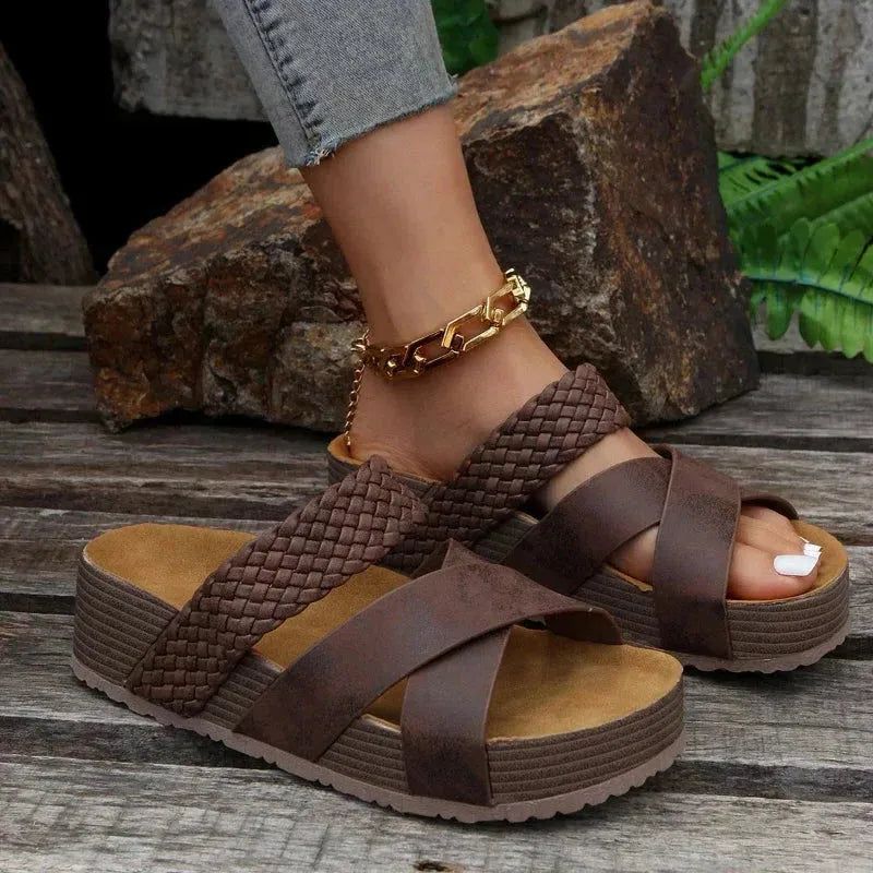 Brown Orthopedic Sandals for Women UK – Smart Casual Holiday Wear Evening