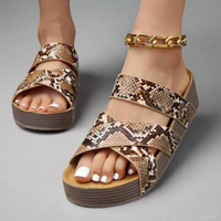 Brown Orthopedic Sandals for Women UK – Smart Casual Holiday Wear Evening Footwear