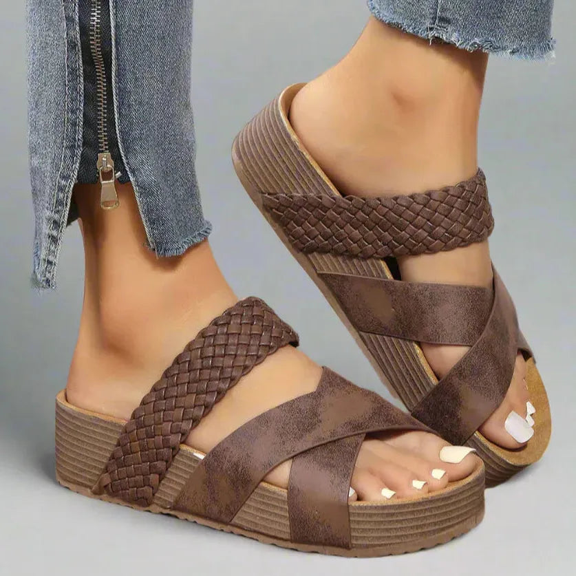 Brown Orthopedic Sandals for Women UK – Smart Casual Holiday Wear Evening