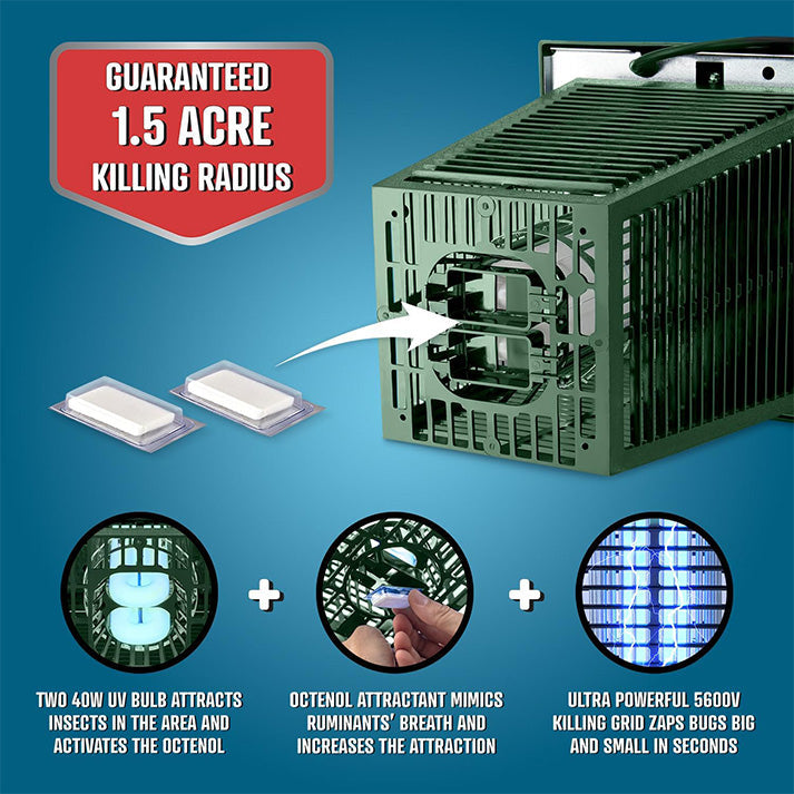 Flowtron Electric Bug Zapper 80W – Outdoor Pest Control, Garden Protection