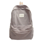 Checked Design Casual Backpack – School, Travel