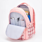 Checkered Detail School Rucksack – Travel, Everyday Use