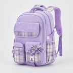 Checkered Detail School Rucksack – Travel, Everyday Use