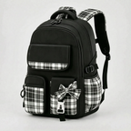 Checkered Detail School Rucksack – Travel, Everyday Use
