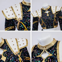 Cheerleader Costume Two-Piece Set with Crop Top and Pleated Skirt – Halloween, Cosplay