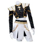 Cheerleader Costume Two-Piece Set with Crop Top and Pleated Skirt – Halloween, Cosplay