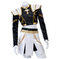 Cheerleader Costume Two-Piece Set with Crop Top and Pleated Skirt – Halloween, Cosplay