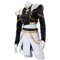 Cheerleader Costume Two-Piece Set with Crop Top and Pleated Skirt – Halloween, Cosplay