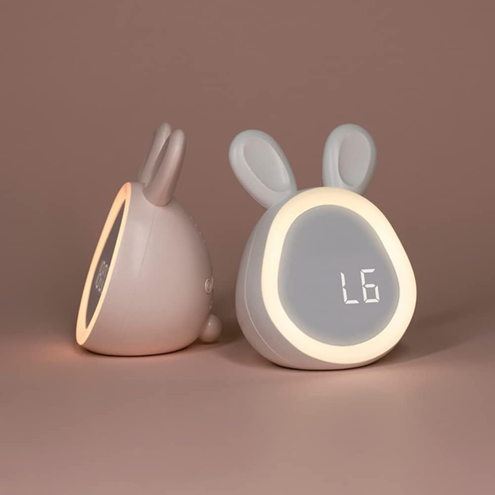 Children's Alarm Clock with LED Night Light, Silent Alarm – Sleep Aid, Gift for Kids