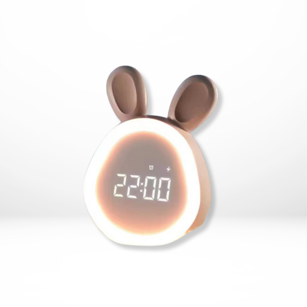 Children's Alarm Clock with LED Night Light, Silent Alarm – Sleep Aid, Gift for Kids
