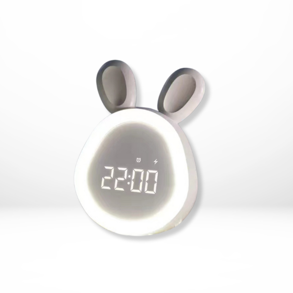 Children's Alarm Clock with LED Night Light, Silent Alarm – Sleep Aid, Gift for Kids