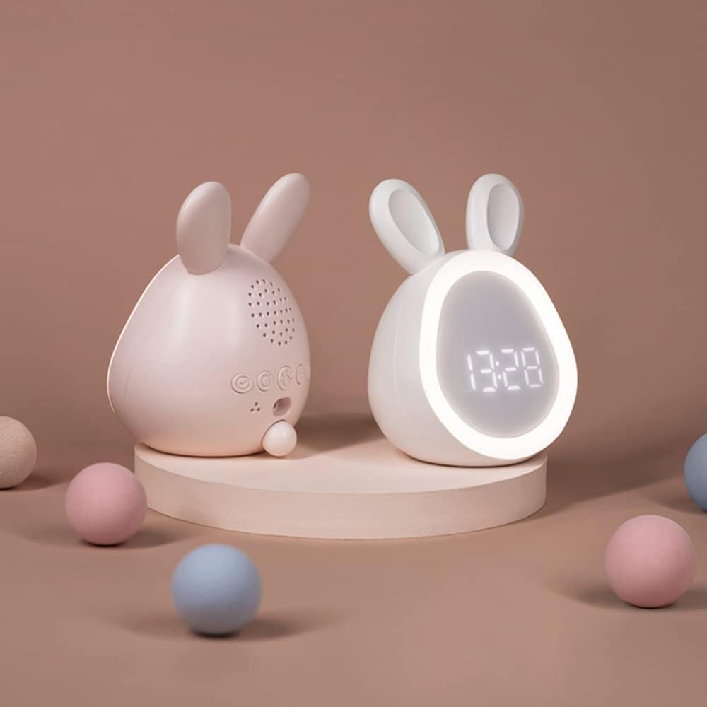 Children's Alarm Clock with LED Night Light, Silent Alarm – Sleep Aid, Gift for Kids