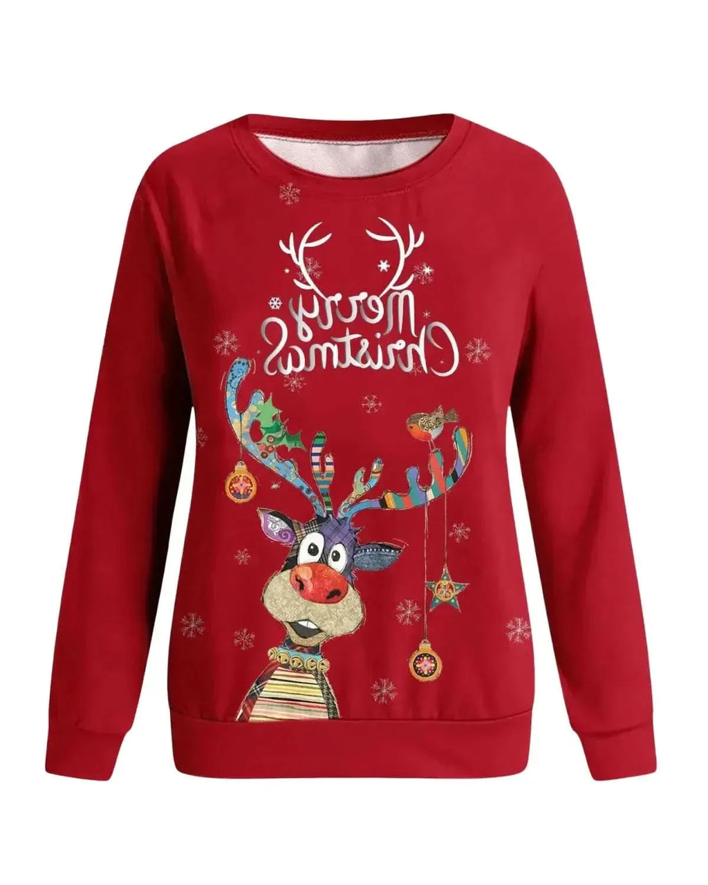 Christmas jumper for women | Knitted pullover with Christmas motif | Casual winter fashion for the festive season