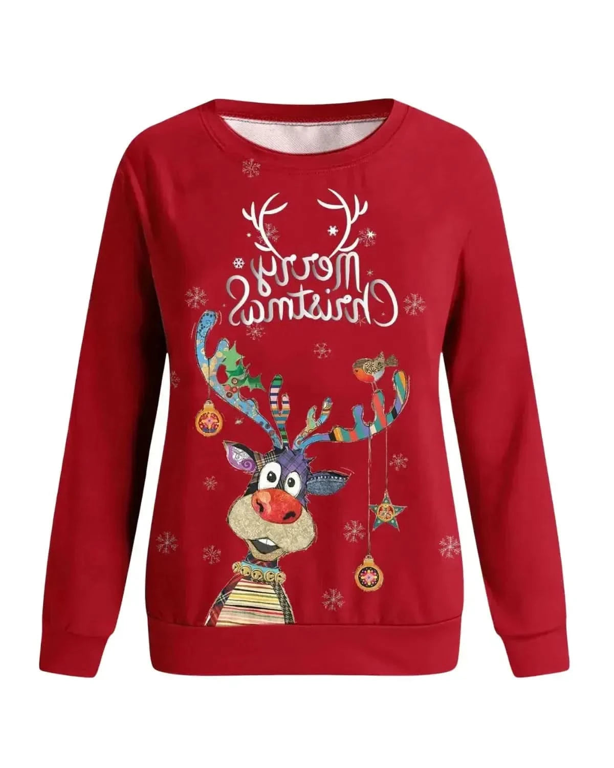 Christmas jumper for women | Knitted pullover with Christmas motif | Casual winter fashion for the festive season