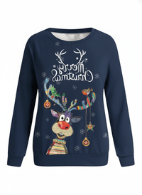 Christmas jumper for women | Knitted pullover with Christmas motif | Casual winter fashion for the festive season