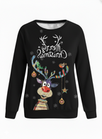 Christmas jumper for women | Knitted pullover with Christmas motif | Casual winter fashion for the festive season