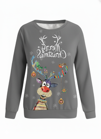 Christmas jumper for women | Knitted pullover with Christmas motif | Casual winter fashion for the festive season