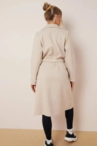 Classic Wool Belted Coat for Women
