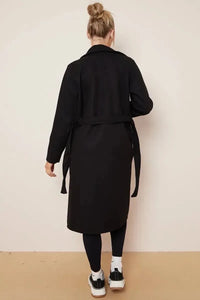 Classic Wool Belted Coat for Women
