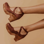 Closed Toe Wedge Heels for Women UK – Ankle Strap Evening Footwear, Smart Casual & Holiday Wear